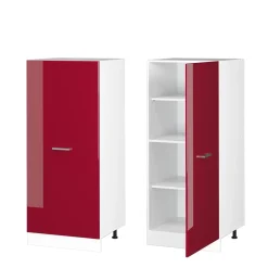 Hochschrank R-Line Bordeaux Hochglanz 60 cm mit großer Tür Vicco
