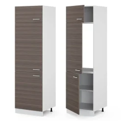 Hochschrank R-Line Grau 60 cm mit Türen Vicco