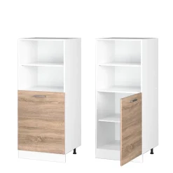 Hochschrank R-Line Sonoma 60 cm mit offenen Regalen, und Tür Vicco