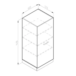 Hochschrank R-Line Sonoma 60 cm mit großer Tür Vicco
