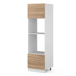 Hochschrank R-Line Sonoma 60 cm mit offenen Regalen, und Türen Vicco