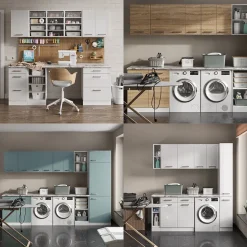 Hochschrank R-Line Sonoma 60 cm mit offenen Regalen, und Türen Vicco