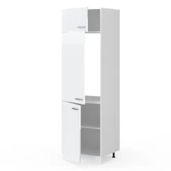 Hochschrank R-Line Weiß Hochglanz 60 cm mit Türen Vicco