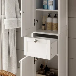 Hochschrank Vanity Weiß 32 x 175 cm Vicco