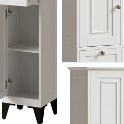 Hochschrank Vanity Weiß 32 x 175 cm Vicco