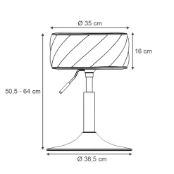 Hocker Cherio Grau 35 x 50.5 cm Vicco
