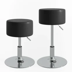 Hocker Design Schwarz 33.5 x 67 cm für Schminktisch Vicco