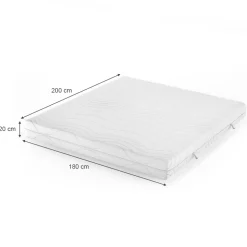 Kaltschaummatratze Weiß 180 x 200 cm 20cm Höhe Vitalispa