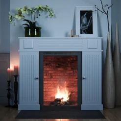 Kaminumrandung Weiß 119.5 x 103 cm Vicco