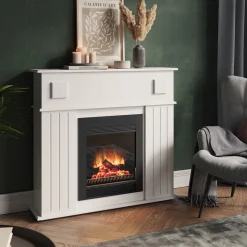 Kaminumrandung Weiß 109 x 100 cm Vicco