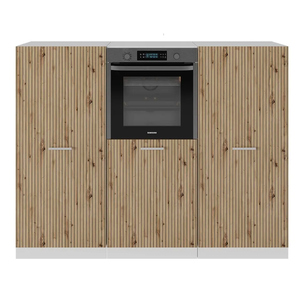 Küchenblock R-Line Artisan Eiche/Weiß 180 cm ohne Arbeitsplatte Vicco