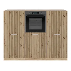 Küchenblock R-Line Artisan-Eiche/Goldkraft Eiche 180 cm ohne Arbeitsplatte Vicco