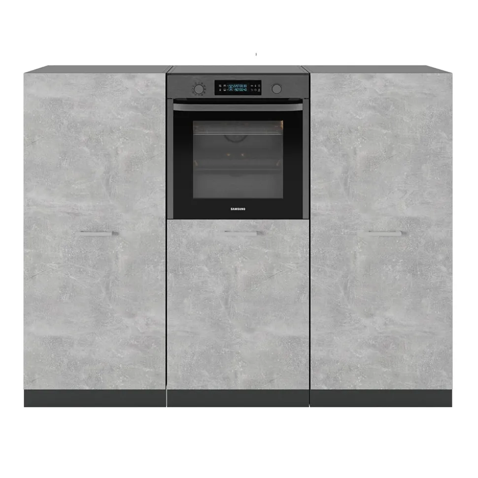 Küchenblock R-Line Beton/Anthrazit 180 cm ohne Arbeitsplatte Vicco