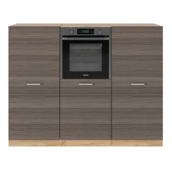 Küchenblock R-Line Edelgrau/Goldkraft Eiche 180 cm ohne Arbeitsplatte Vicco