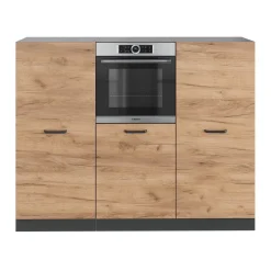 Küchenblock R-Line Goldkraft Eiche/Anthrazit 180 cm ohne Arbeitsplatte Vicco