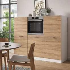 Küchenblock R-Line Sonoma/Weiß 180 cm ohne Arbeitsplatte Vicco