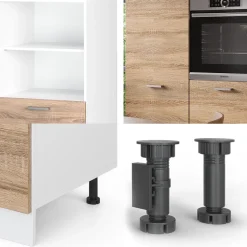 Küchenblock R-Line Sonoma/Weiß 180 cm ohne Arbeitsplatte Vicco