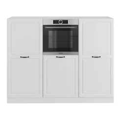 Küchenblock R-Line Weiß Landhaus/Weiß 180 cm ohne Arbeitsplatte Vicco