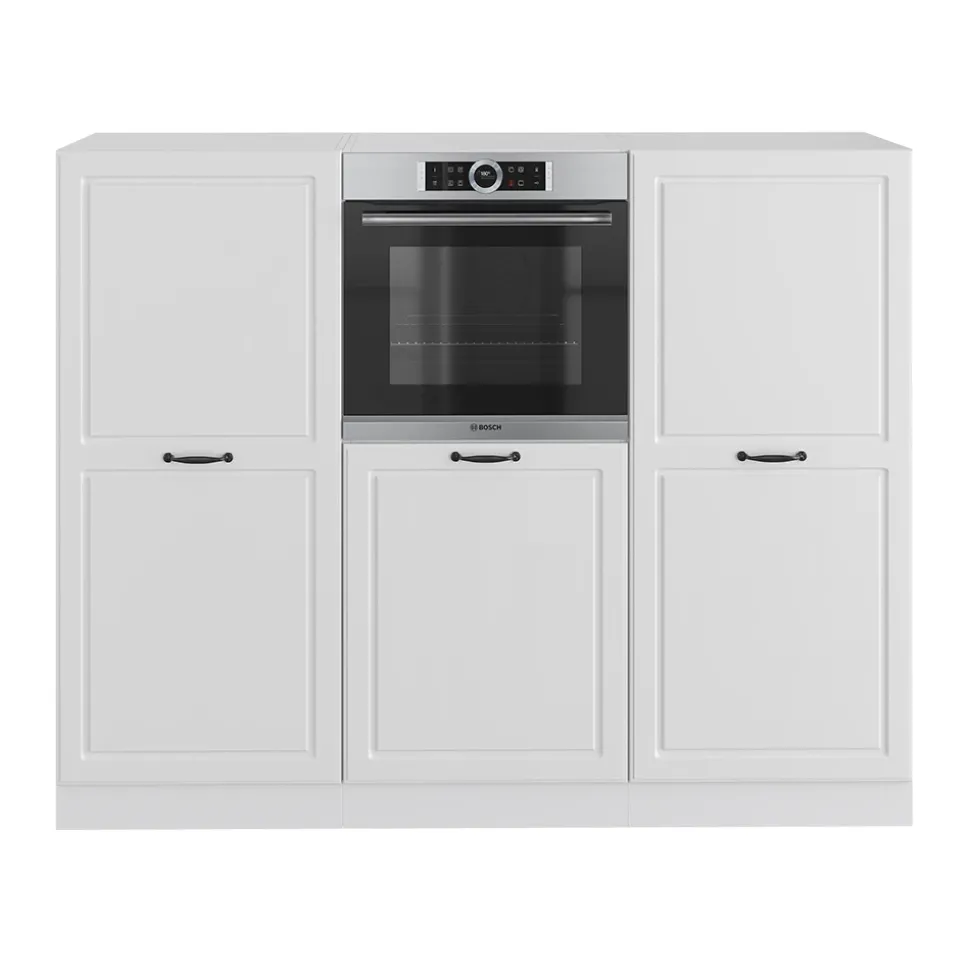 Küchenblock R-Line Weiß Landhaus/Weiß 180 cm ohne Arbeitsplatte Vicco