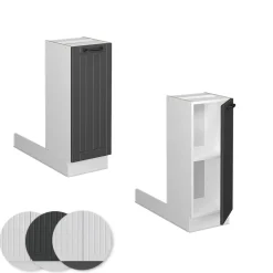 Kücheninsel Fame-Line Anthrazit Landhaus 30 cm ohne Arbeitsplatte Vicco