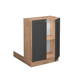 Kücheninsel Fame-Line Anthrazit-Gold 60 cm ohne Arbeitsplatte Vicco