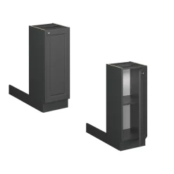 Kücheninsel Fame-Line Anthrazit-Gold Landhaus 30 cm ohne Arbeitsplatte Vicco