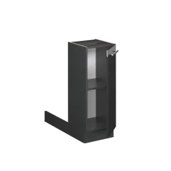 Kücheninsel Fame-Line Anthrazit Hochglanz 30 cm ohne Arbeitsplatte Vicco