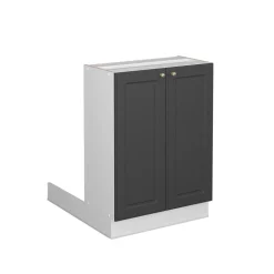 Kücheninsel Fame-Line Anthrazit-Gold Landhaus 60 cm ohne Arbeitsplatte Vicco