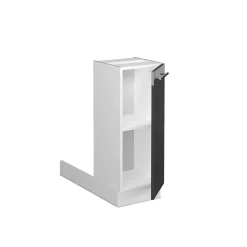 Kücheninsel Fame-Line Anthrazit Hochglanz 30 cm ohne Arbeitsplatte Vicco