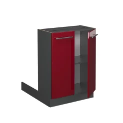 Kücheninsel Fame-Line Bordeaux Hochglanz 60 cm ohne Arbeitsplatte Vicco