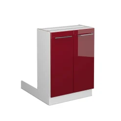 Kücheninsel Fame-Line Bordeaux Hochglanz 60 cm ohne Arbeitsplatte Vicco