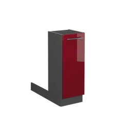 Kücheninsel Fame-Line Bordeaux Hochglanz 30 cm ohne Arbeitsplatte Vicco