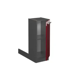 Kücheninsel Fame-Line Bordeaux Hochglanz 30 cm ohne Arbeitsplatte Vicco