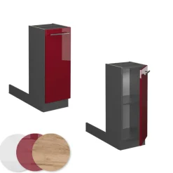 Kücheninsel Fame-Line Bordeaux Hochglanz 30 cm ohne Arbeitsplatte Vicco