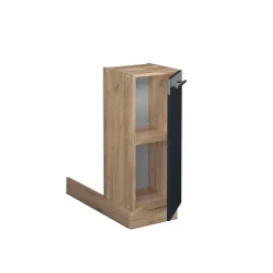 Kücheninsel Fame-Line Dunkelblau Hochglanz 30 cm ohne Arbeitsplatte Vicco