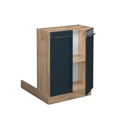 Kücheninsel Fame-Line Dunkelblau Hochglanz 60 cm ohne Arbeitsplatte Vicco