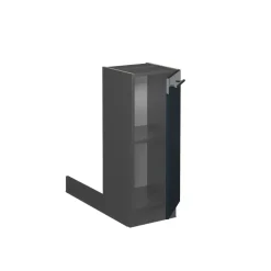 Kücheninsel Fame-Line Dunkelblau Hochglanz 30 cm ohne Arbeitsplatte Vicco