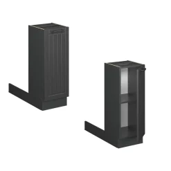 Kücheninsel Fame-Line Dunkelgrau 30 cm ohne Arbeitsplatte Vicco