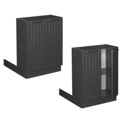 Kücheninsel Fame-Line Dunkelgrau 60 cm ohne Arbeitsplatte Vicco