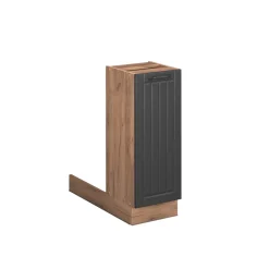 Kücheninsel Fame-Line Dunkelgrau 30 cm ohne Arbeitsplatte Vicco