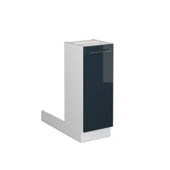 Kücheninsel Fame-Line Dunkelblau Hochglanz 30 cm ohne Arbeitsplatte Vicco