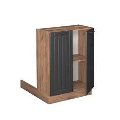 Kücheninsel Fame-Line Dunkelgrau 60 cm ohne Arbeitsplatte Vicco