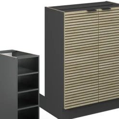 Kücheninsel Fame-Line Eiche Paneel 90 cm ohne Arbeitsplatte Vicco