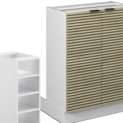 Kücheninsel Fame-Line Eiche Paneel 90 cm ohne Arbeitsplatte Vicco