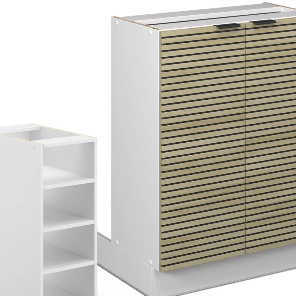 Kücheninsel Fame-Line Eiche Paneel 90 cm ohne Arbeitsplatte Vicco