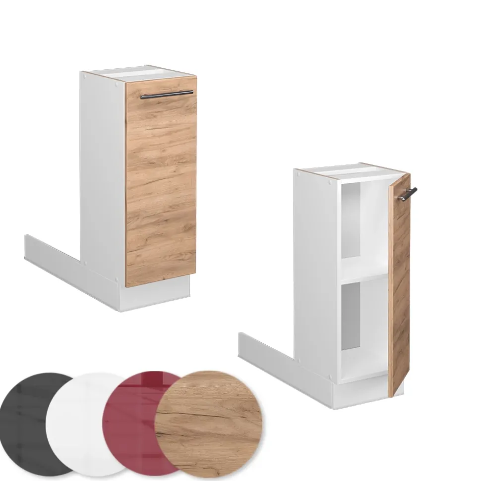 Kücheninsel Fame-Line Goldkraft Eiche 30 cm ohne Arbeitsplatte Vicco