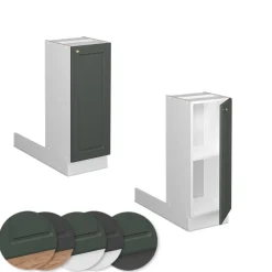 Kücheninsel Fame-Line Grün-Gold Landhaus 30 cm ohne Arbeitsplatte Vicco