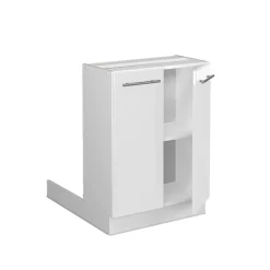 Kücheninsel Fame-Line Weiß Hochglanz 60 cm ohne Arbeitsplatte Vicco