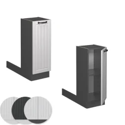 Kücheninsel Fame-Line Weiß Landhaus 30 cm ohne Arbeitsplatte Vicco