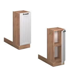 Kücheninsel Fame-Line Weiß Landhaus 30 cm ohne Arbeitsplatte Vicco